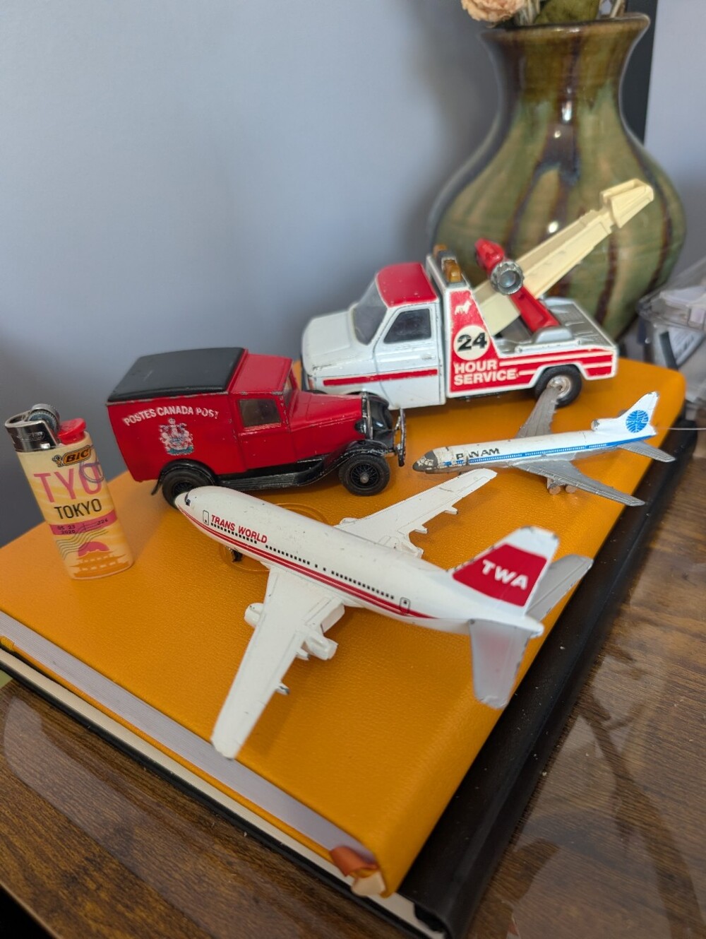 Red & White Toy Airplane - Kids Collectible Model